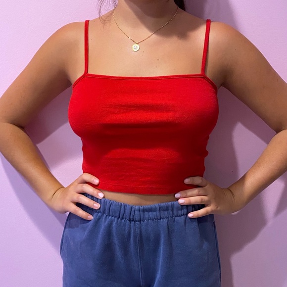 Brandy Melville Tops - Brandy Melville Red Cropped Tank Top❤️